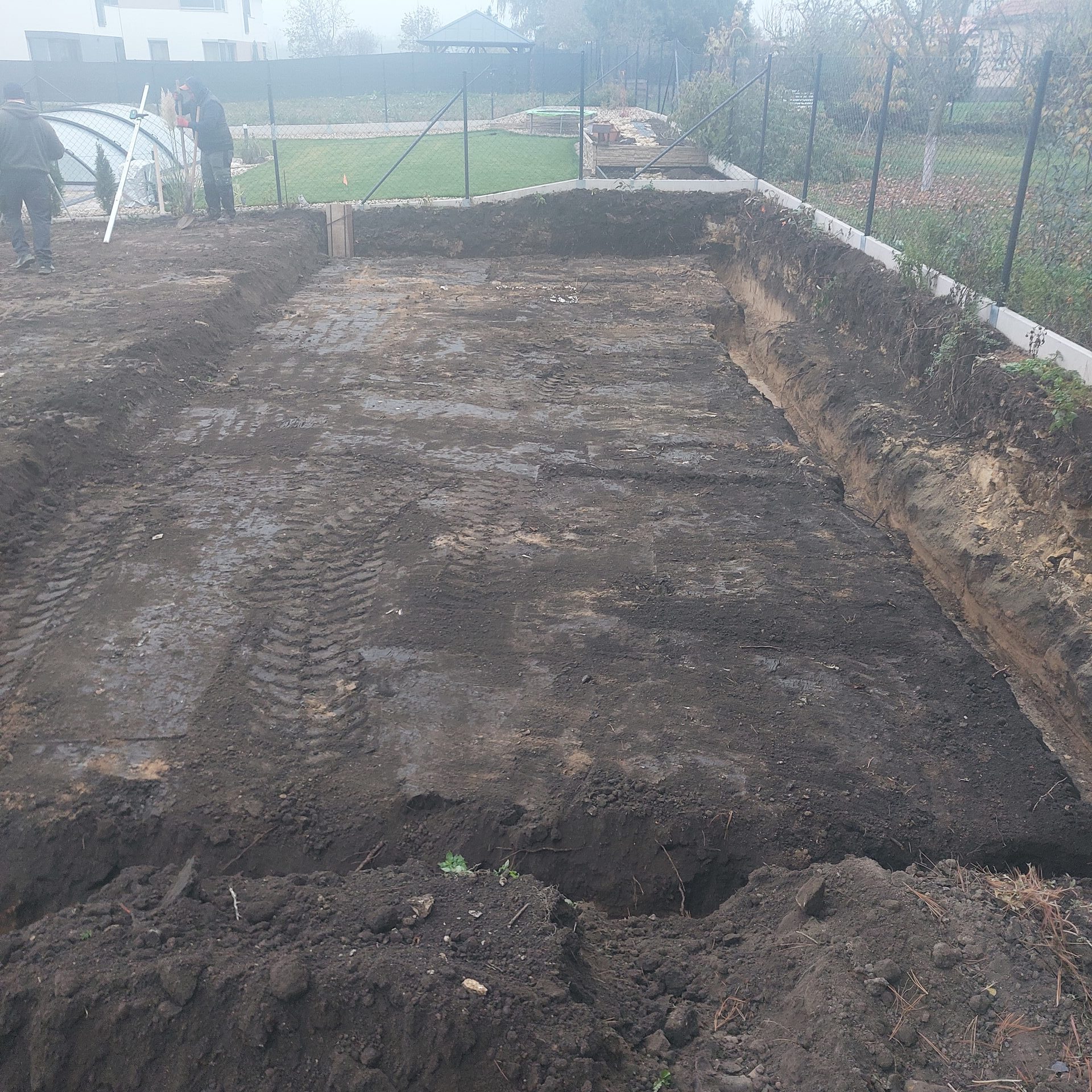 Stavební jáma pro bazén