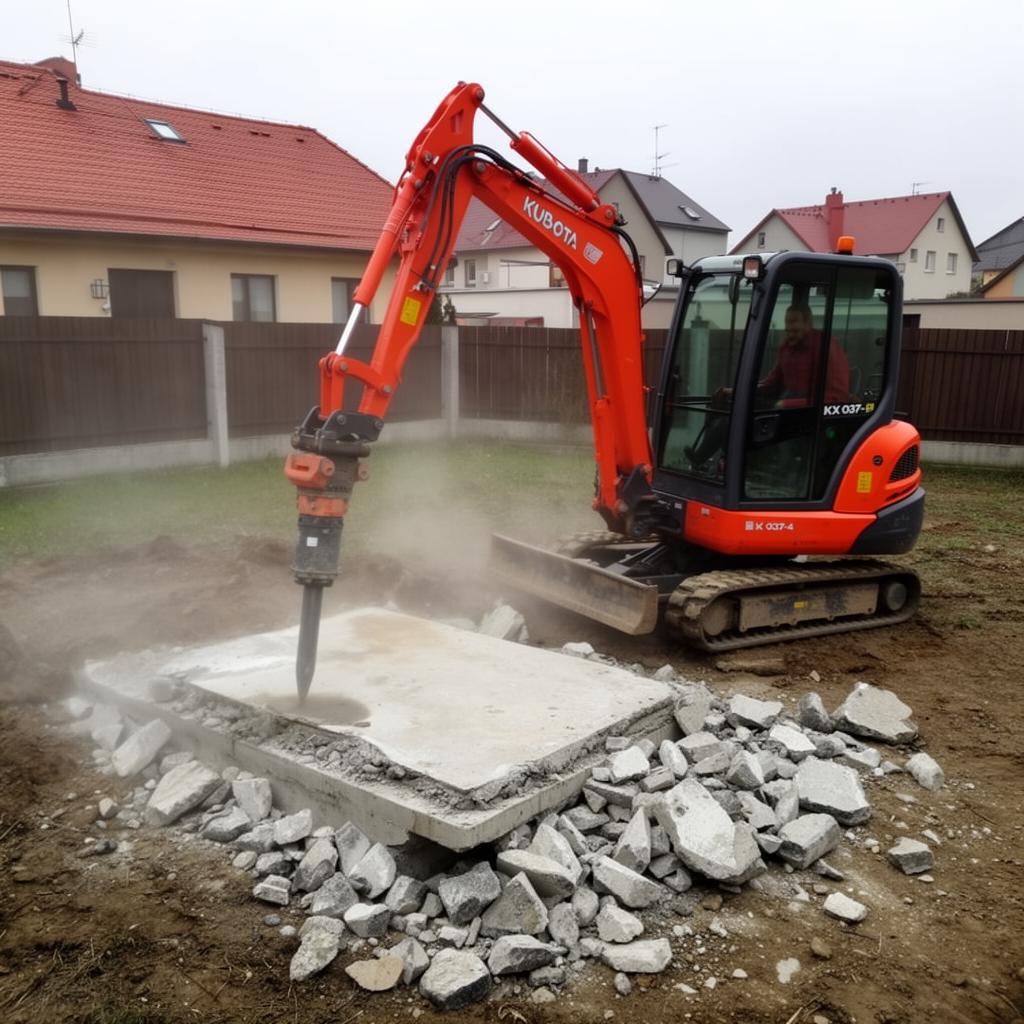 Demolice betonové desky